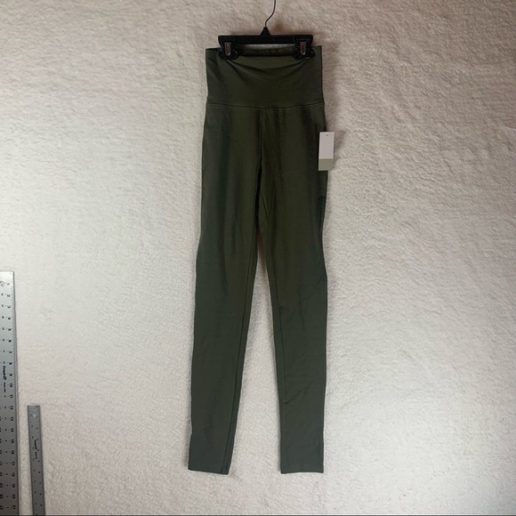 BP Nordstrom Leggings Womens XXS‎ Army Green Pants High Waist Knit New 5049 - Picture 1 of 3